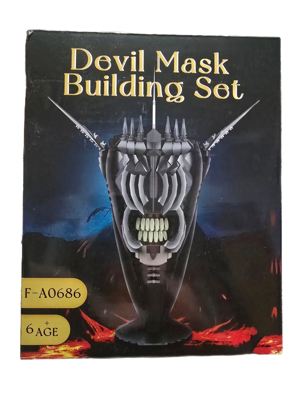 Devil Mask Building Set - 674 Bricks - NWT